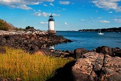 Fort Pickering (Winter Island) Lighthouse Over Salem Harbor